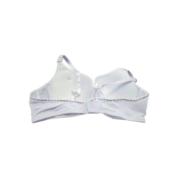 Lukasi White Underwire Bra 42C Love Print Trim NEW TAGS - Picture 3 of 4